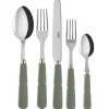 Sabre Flatware|Tradition Francaise Gustave Dark Green, Set of 5