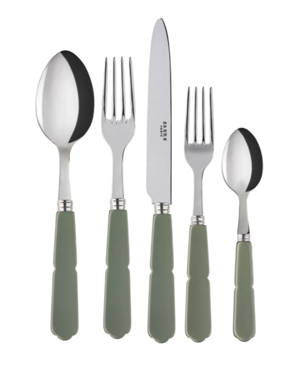 Sabre Flatware|Tradition Francaise Gustave Dark Green, Set of 5