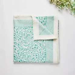 Maison Margaux Place Settings & Linens|Turquoise Amelia Tablecloth