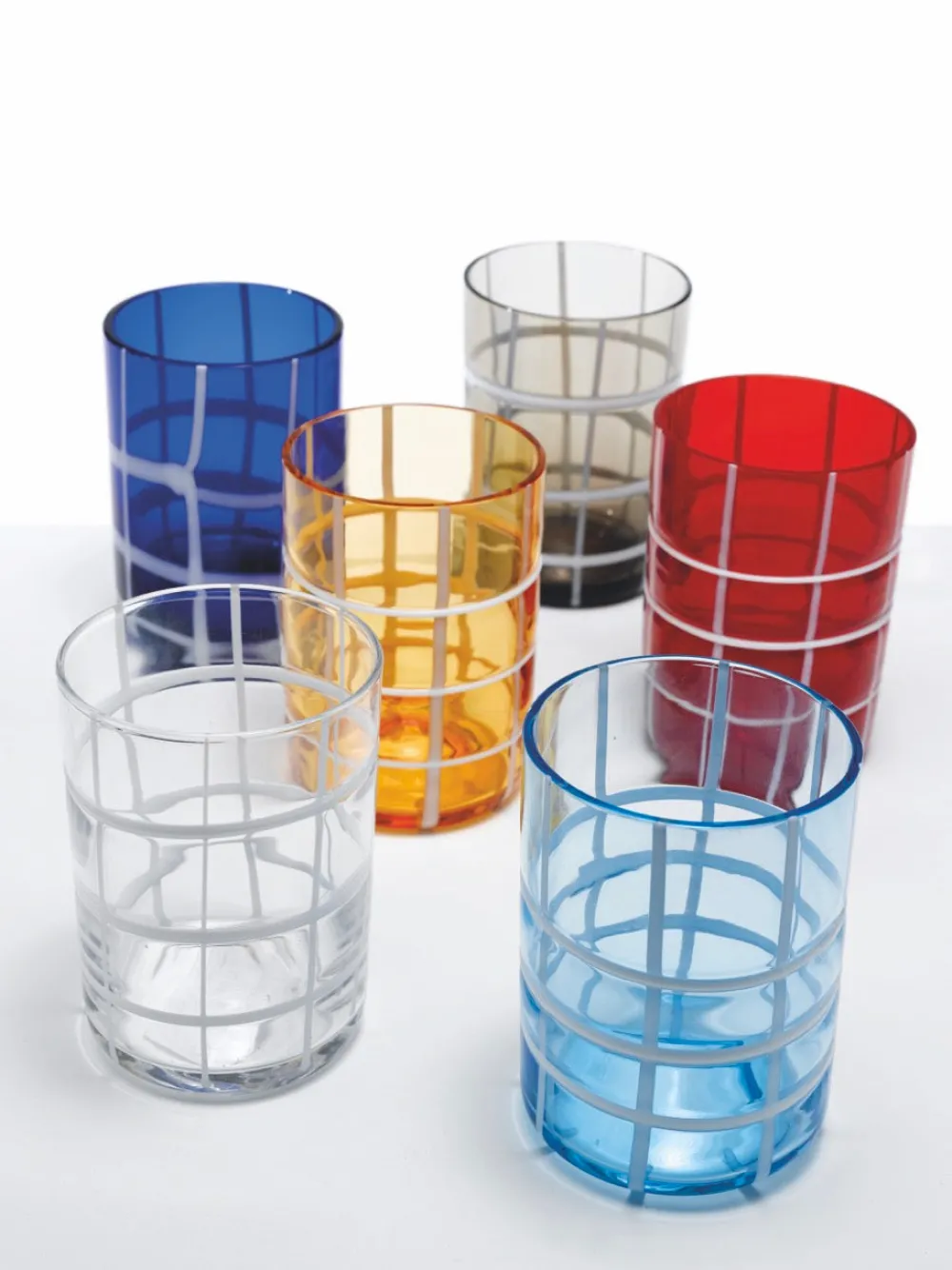 Zafferano Glassware|Twiddle Tumbler, Set of 6