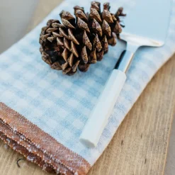 Caravan Place Settings & Linens|Two-Tone Gingham Napkins in Lime & Aqua, Set of 4