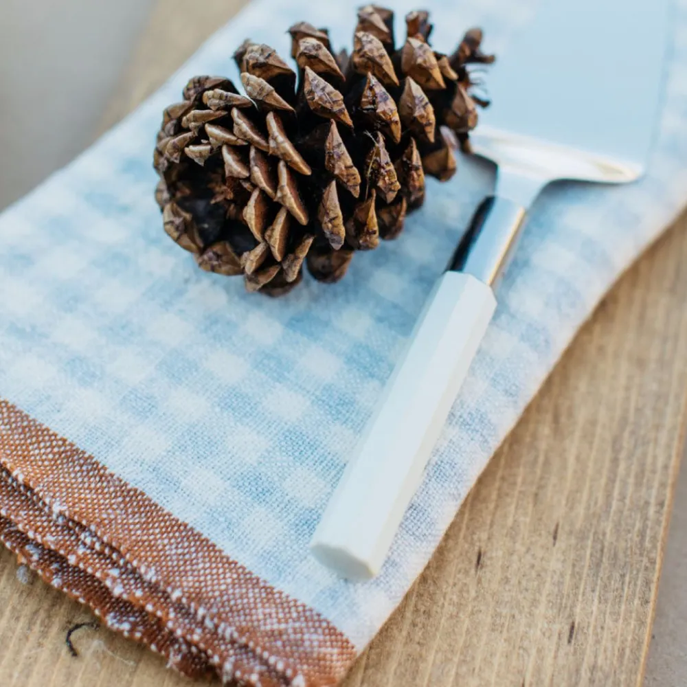 Caravan Place Settings & Linens|Two-Tone Gingham Napkins in Lime & Aqua, Set of 4