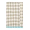 Caravan Place Settings & Linens|Two-Tone Gingham Towels in Natural & Aqua, Set of 2