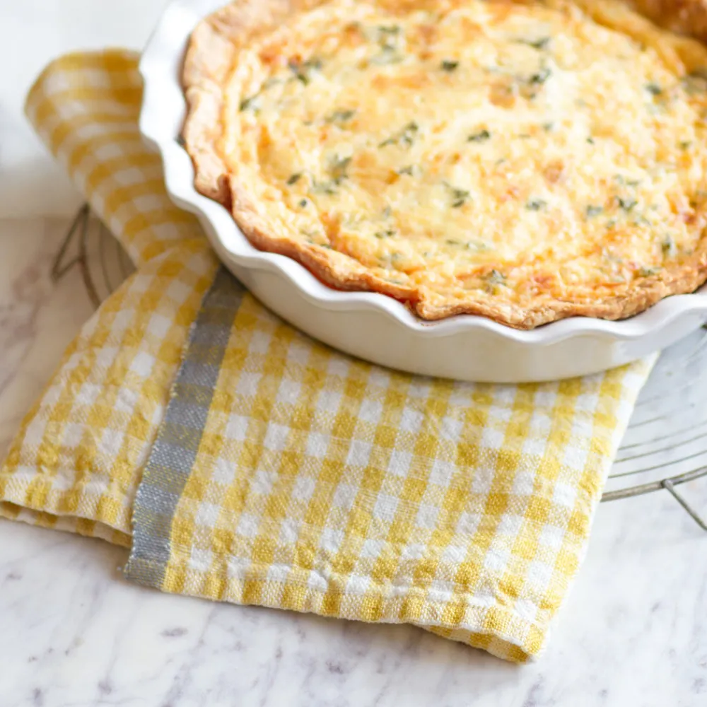 Caravan Place Settings & Linens|Two-Tone Gingham Towels in Natural & Aqua, Set of 2