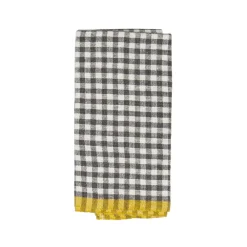 Caravan Place Settings & Linens|Two-Tone Gingham Towels in Natural & Aqua, Set of 2