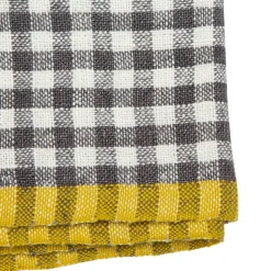 Caravan Place Settings & Linens|Two-Tone Gingham Towels in Natural & Aqua, Set of 2
