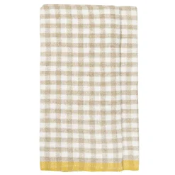 Caravan Place Settings & Linens|Two-Tone Gingham Towels in Natural & Aqua, Set of 2