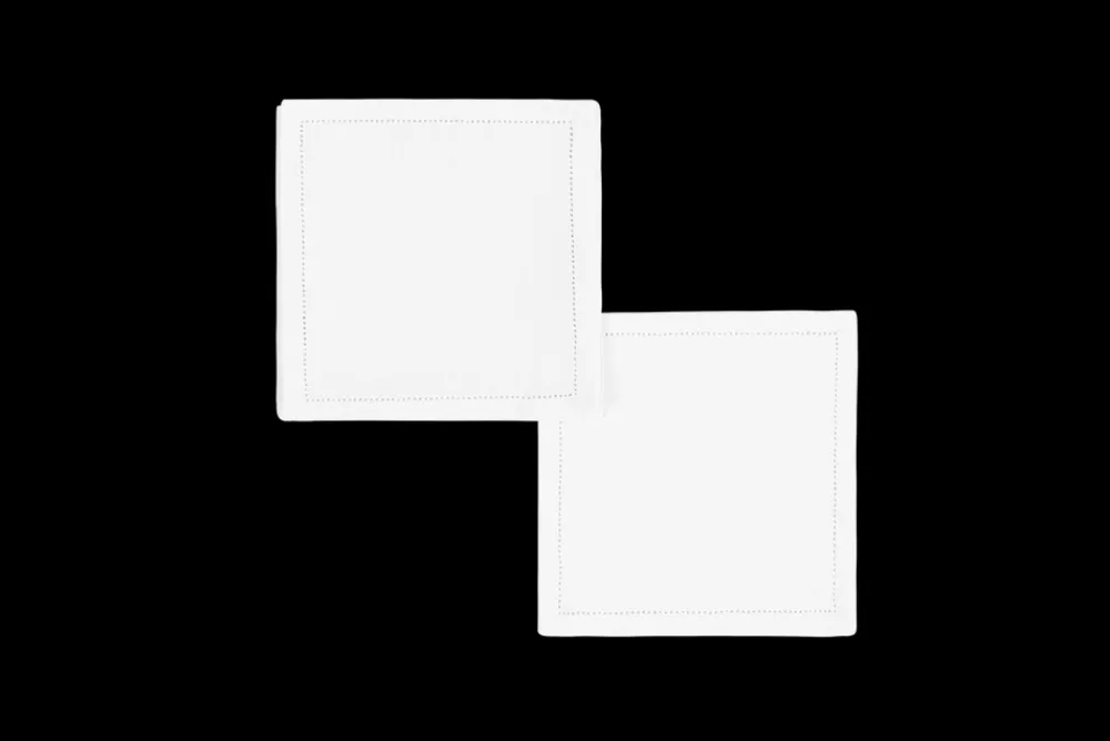 Matouk Place Settings & Linens|Valentina Hemstitch Cocktail Napkins, Set of 4