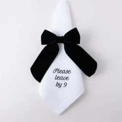 No Reservations Place Settings & Linens|Velvet Napkin Bow