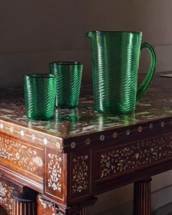 Cabana Glassware|Venezia Carafe, Green
