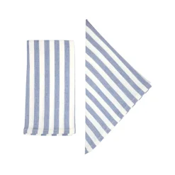 Cabana Place Settings & Linens|Vera Stripe Napkins in Light Blue, Set of 2
