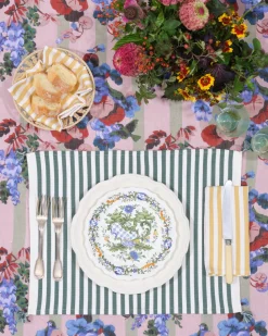 Cabana Place Settings & Linens|Vera Stripe Placemat in Green
