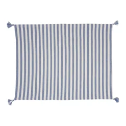 Cabana Place Settings & Linens|Vera Stripe Placemat in Light Blue