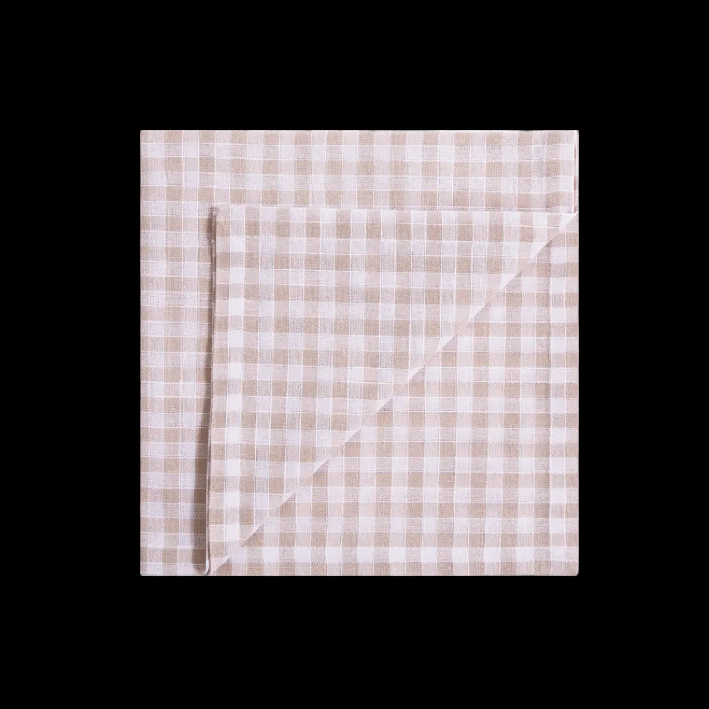 Z.d.G. Place Settings & Linens|Vichy Napkin in Sand