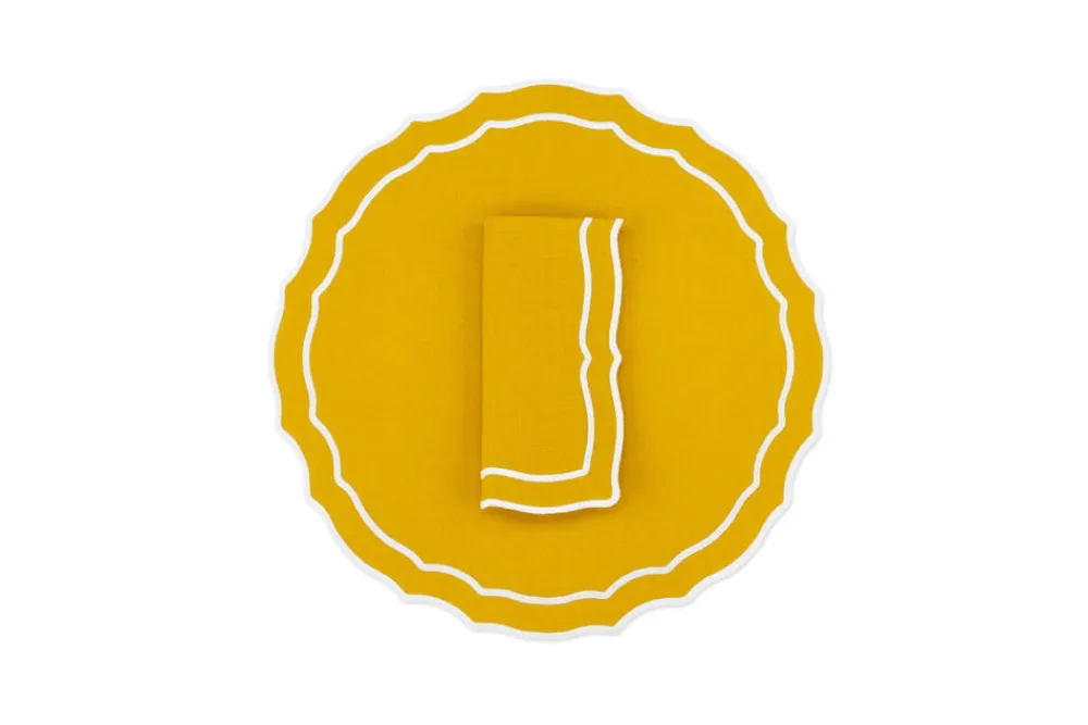 TriChi Design Place Settings & Linens|Vidro Linen Napkin and Placemat, Set of 4