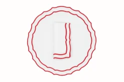 TriChi Design Place Settings & Linens|Vidro White Linen Napkin and Placemat, Set of 2