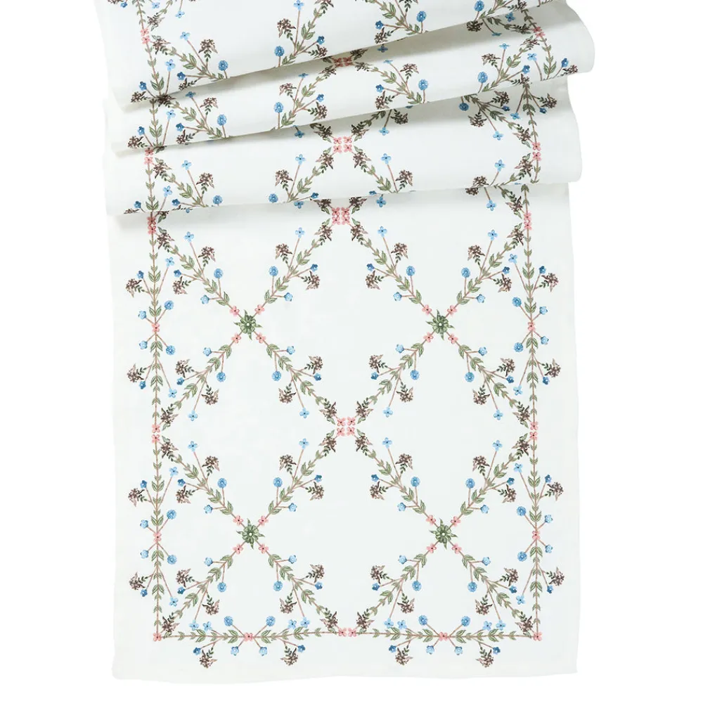 Juliska Place Settings & Linens|Villa Seville 18" x 90" Table Runner in Chambray