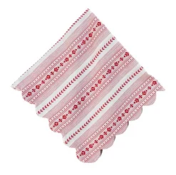 Juliska Place Settings & Linens|Villa Stripe Napkin in Ruby
