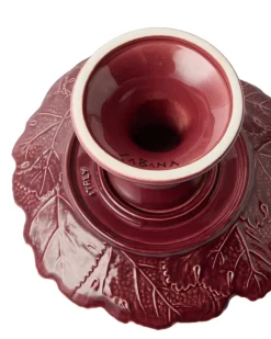 Cabana Dinnerware|Vine Leaf Cake Stand in Burgundy