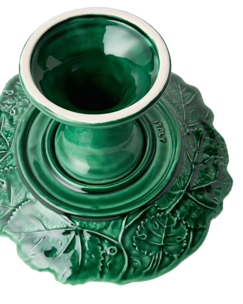 Cabana Dinnerware|Vine Leaf Cake Stand in Green