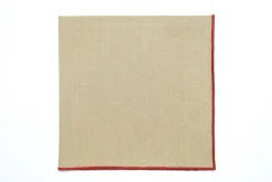 TriChi Design Place Settings & Linens|Vizon Napkin Orange Small Trim, Set of 4