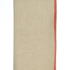 TriChi Design Place Settings & Linens|Vizon Napkin with Light Orange Small Trim, Set of 4