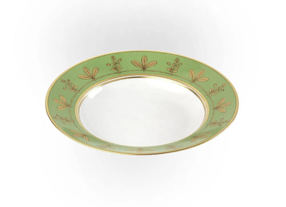 Ginori 1735 Dinnerware|Voliere Muschio Soup Plate
