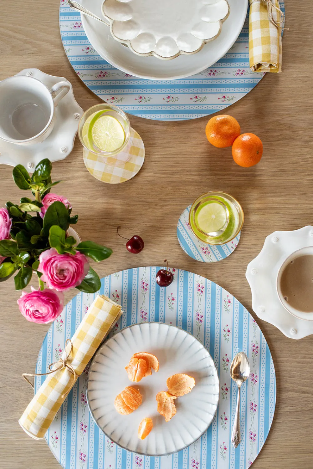 Proper Table Co. Place Settings & Linens|Wadsworth Goldenrod Gingham Coaster Set