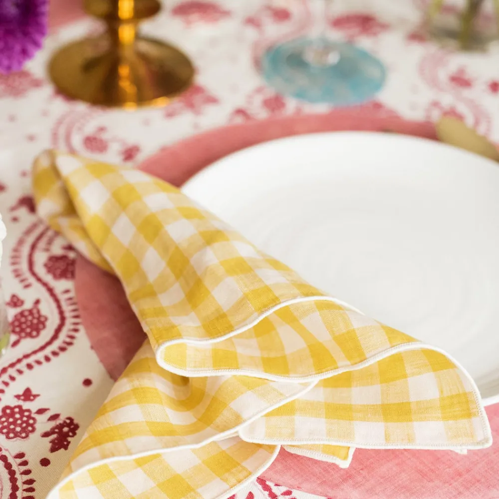 Proper Table Co. Place Settings & Linens|Wadsworth Goldenrod Gingham Napkin Set