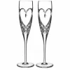 Waterford Glassware|Love True Love Flute, Pair