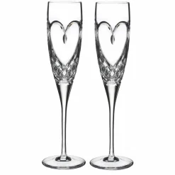 Waterford Glassware|Love True Love Flute, Pair