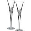 Waterford Glassware|Wishes "Happy Celebrations" Toasting Flute, Pair