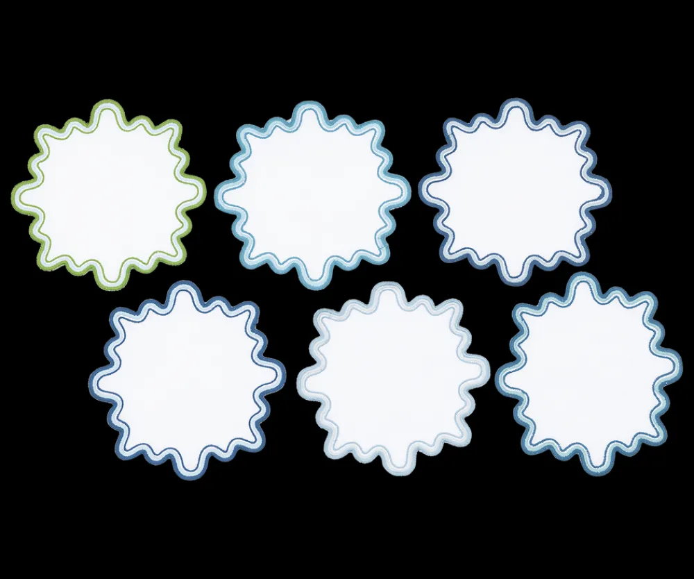 Matouk Place Settings & Linens|Wave Cocktail Napkin, Set of 6