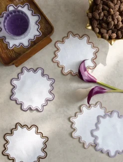 Matouk Place Settings & Linens|Wave Cocktail Napkin, Set of 6