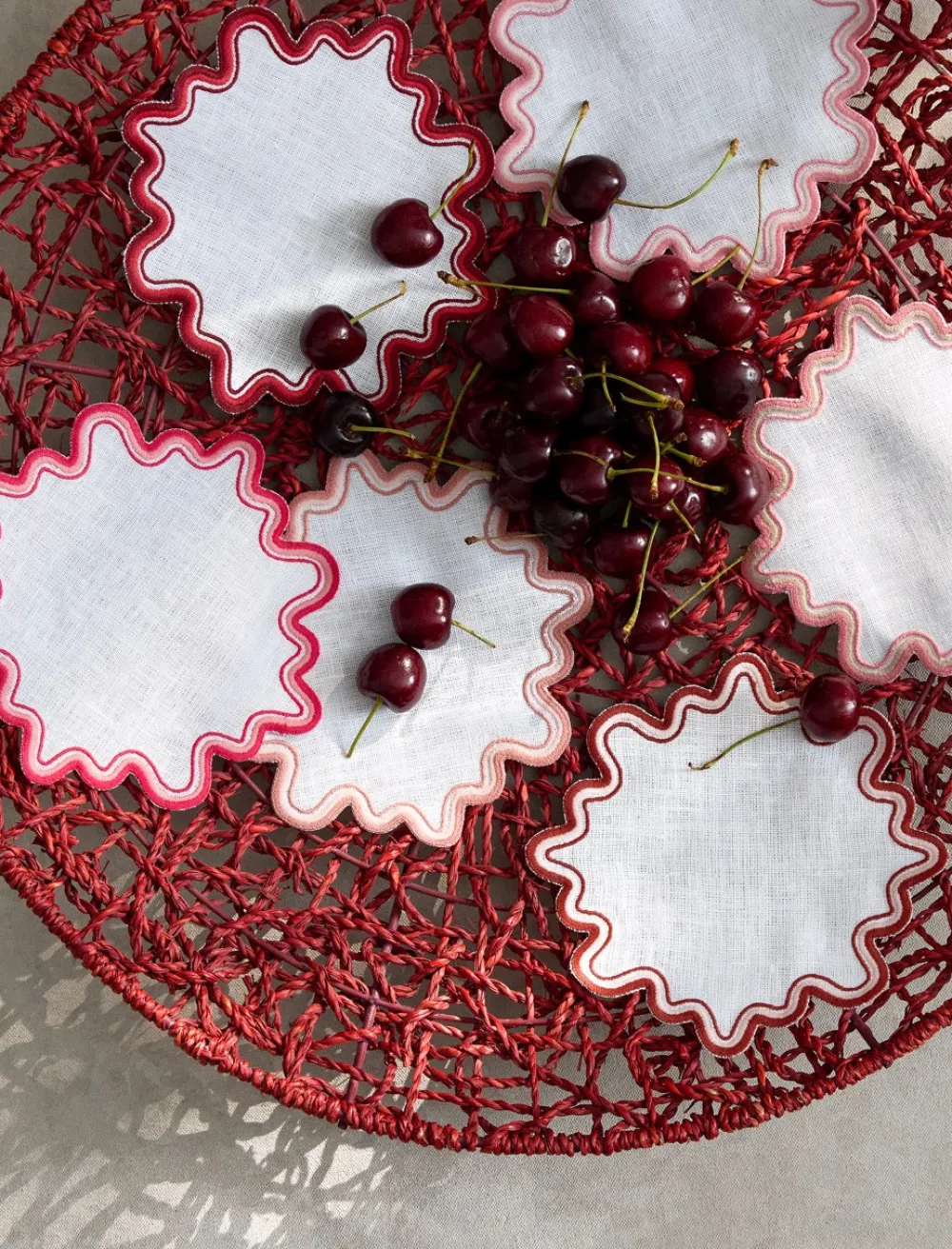 Matouk Place Settings & Linens|Wave Cocktail Napkin, Set of 6