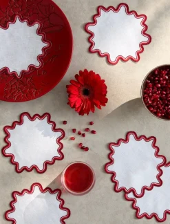 Matouk Place Settings & Linens|Wave Cocktail Napkin, Set of 6