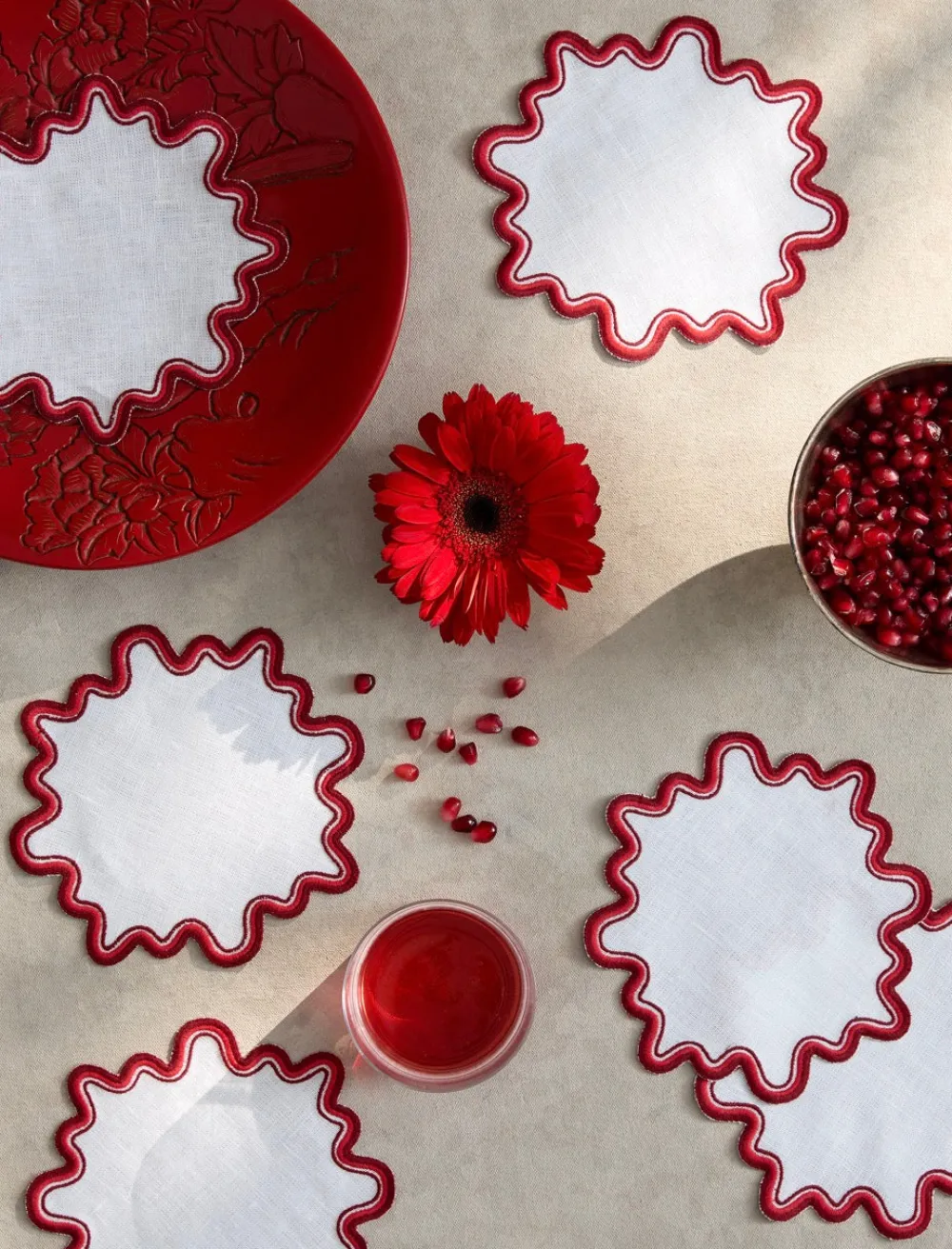 Matouk Place Settings & Linens|Wave Cocktail Napkin, Set of 6