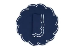 TriChi Design Place Settings & Linens|Waves Linen Napkin and Placemat in Cobalt, Set of 2