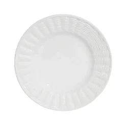 Este Ceramiche Dinnerware|Whicker Dessert Plates in White, Set of 6