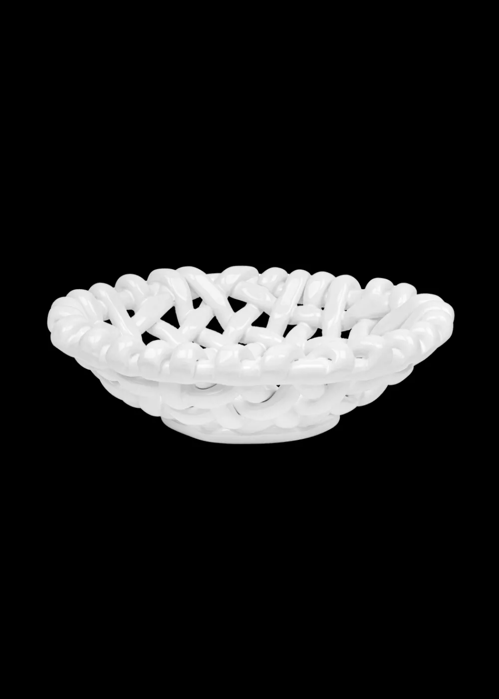 Late Afternoon Dinnerware|White Basketweave Bowl