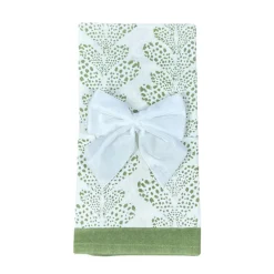 Flying Sheep Country Place Settings & Linens|White Bow Velvet Napkin Ties, Set of 4