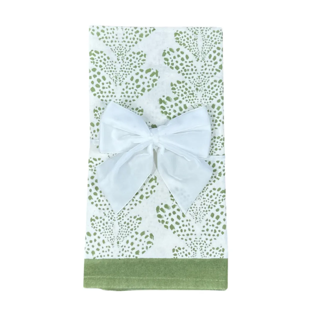 Flying Sheep Country Place Settings & Linens|White Bow Velvet Napkin Ties, Set of 4