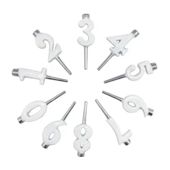 Mariposa Candles|White Candle Number Holder Set