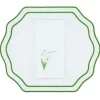 TriChi Design Place Settings & Linens|White Lily Linen Napkin and Stucco Placemat, Set of 4
