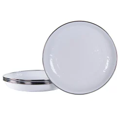 Golden Rabbit Dinnerware|White Pasta Plates in Solid White