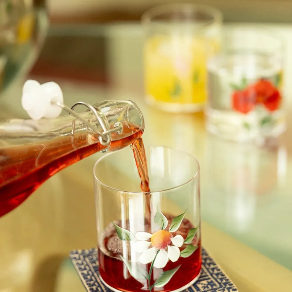 Petra Palumbo Glassware|Wild Daisy Crystal Tumbler