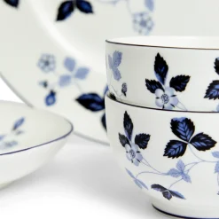 Wedgwood Dinnerware|Wild Strawberry Inky Blue Dinnerware, Set of 15