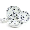 Wedgwood Dinnerware|Wild Strawberry Inky Blue Dinnerware, Set of 4