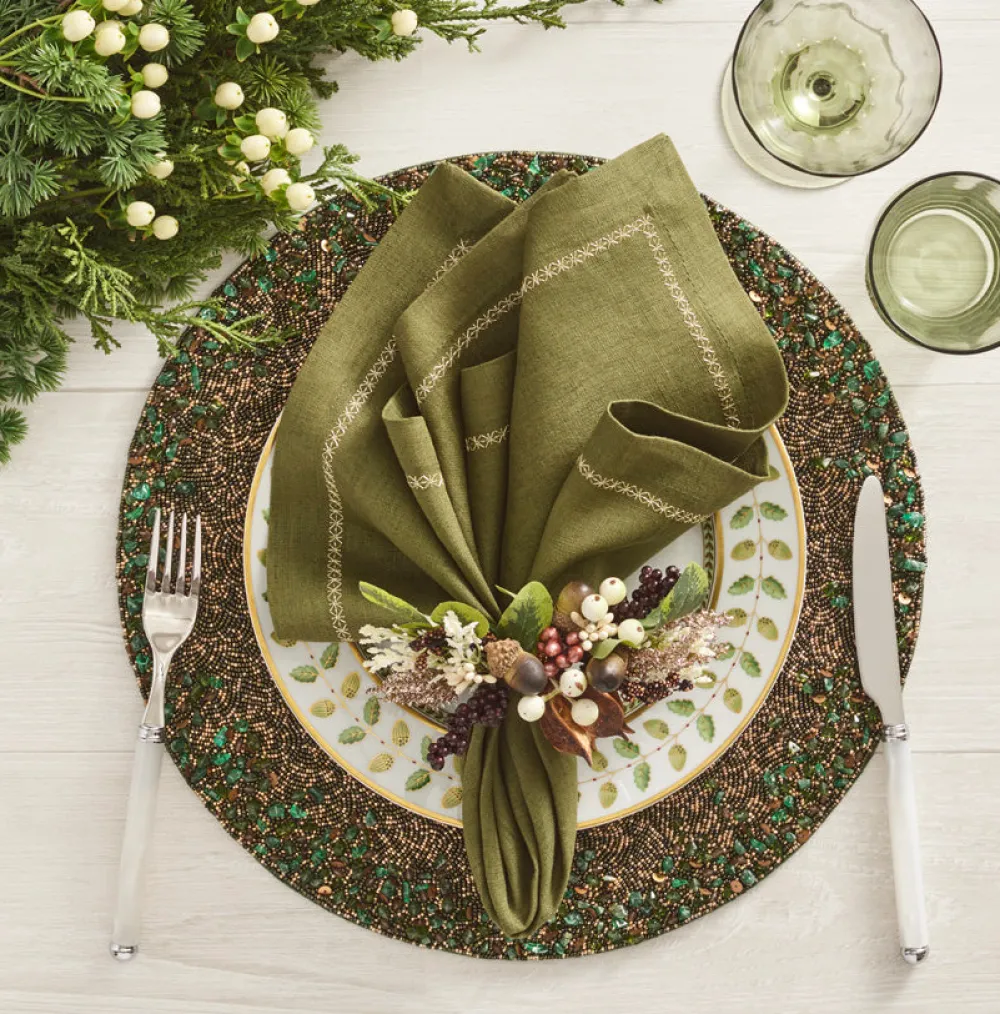 Kim Seybert Place Settings & Linens|Wildwood Napkin Ring in Multi, Set of 4