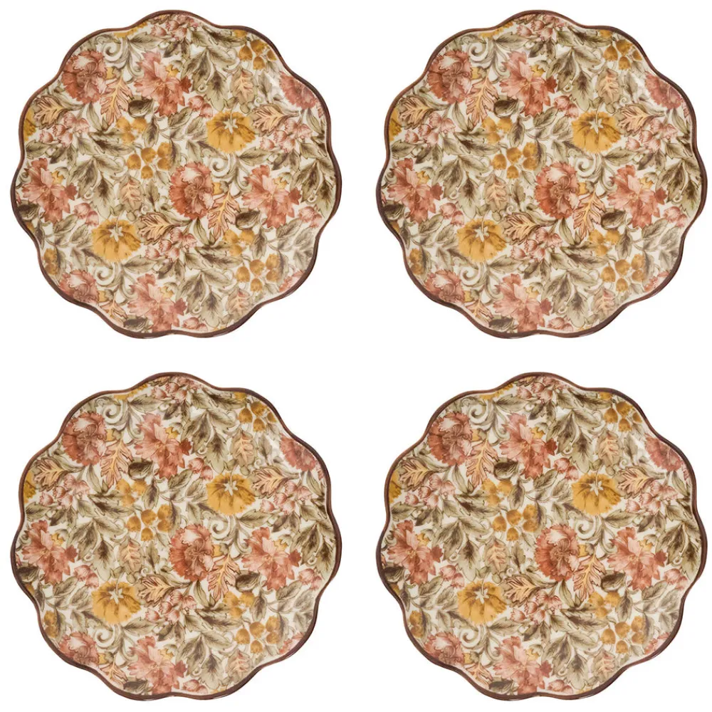 Juliska Dinnerware|Willa Cocktail Plate in Amber, Set of 4